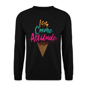 Eis Attitude - Unisex Pullover - Schwarz - Vorne - Alina (178cm) & Michal (187cm)