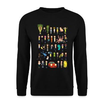 Rick and Morty Versionen von Morty - Unisex Pullover - Schwarz - Vorne - Alina (178cm) & Michal (187cm)