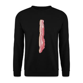 Bacon ham tie gift idea with humor - Unisex Sweatshirt - black - Front - Alina (178cm) & Michal (187cm)