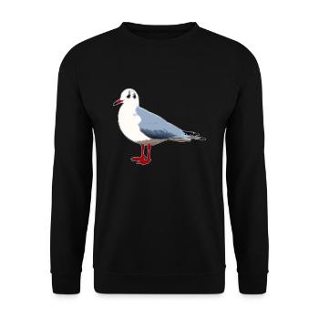 mouette - Sweat-shirt Unisexe - noir - Devant - Alina (178cm) & Michal (187cm)