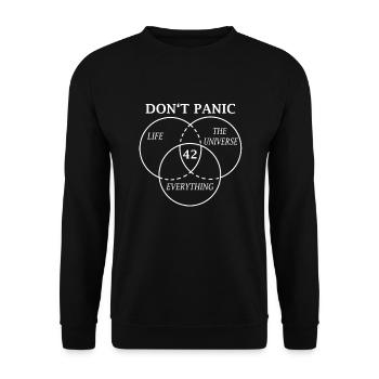 42 Réponse à l'univers de la vie et tout - Sweat-shirt Unisexe - noir - Devant - Alina (178cm) & Michal (187cm)
