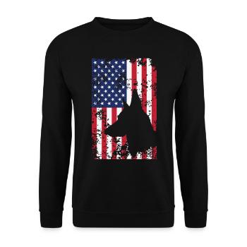 Dog Soldier National Hero Proud Patriotic - Unisex Sweatshirt - black - Front - Alina (178cm) & Michal (187cm)