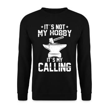 Anvil Blacksmith | Craft MetalWorker Gift Idea - Unisex Sweatshirt - black - Front - Alina (178cm) & Michal (187cm)