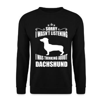 Teckel Teckel Propriétaire du teckel viennois - Sweat-shirt Unisexe - noir - Devant - Alina (178cm) & Michal (187cm)