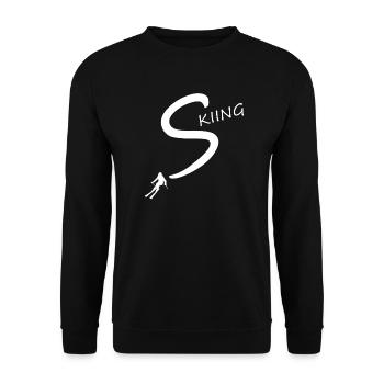 skiing - Unisex Pullover - Schwarz - Vorne - Alina (178cm) & Michal (187cm)