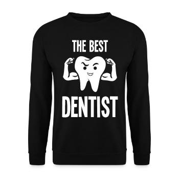 Dentist Dental Assistant Practice Teeth I Gift - Unisex Sweatshirt - black - Front - Alina (178cm) & Michal (187cm)