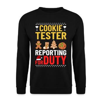 Christmas Cookies Biscuit Baking Christmas biscuits - Unisex Sweatshirt - black - Front - Alina (178cm) & Michal (187cm)