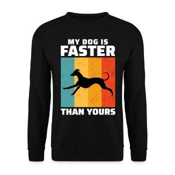 Greyhound Racing Dog Pet Race Animal Racer - Unisex Sweatshirt - black - Front - Alina (178cm) & Michal (187cm)