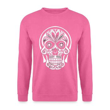 Totenkopf mit mexikanischem Flair - Unisex Pullover - Pink - Vorne