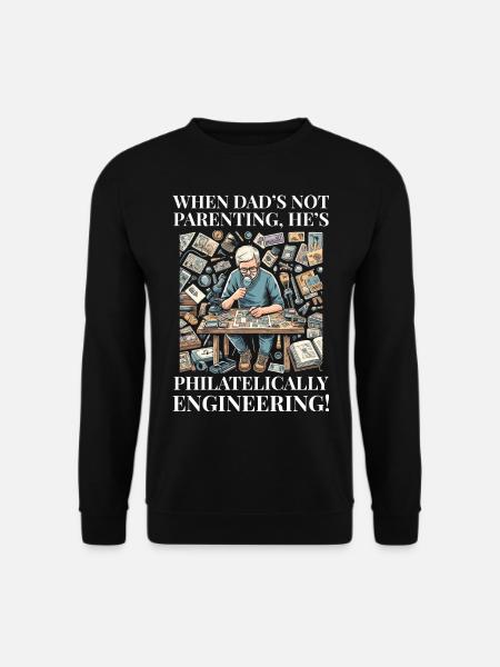 Vintage Postage Stamps Collecting Dad Collectors - Unisex Sweatshirt - black