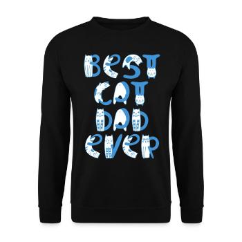 Le meilleur papa de chat de tous les temps - Sweat-shirt Unisexe - noir - Devant - Alina (178cm) & Michal (187cm)