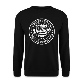 2007 Retro 2007 October Anniversary October 2007 - Unisex Sweatshirt - black - Front - Alina (178cm) & Michal (187cm)