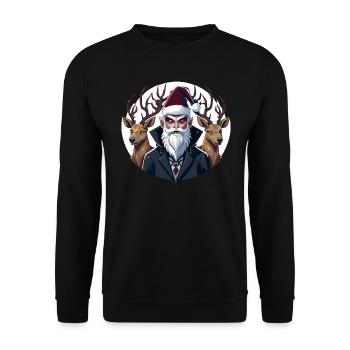 Vampire Santa - Unisex Sweatshirt - black - Front - Alina (178cm) & Michal (187cm)