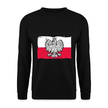 Pologne Polska Polski Husaria Cavalerie polonaise - Sweat-shirt Unisexe - noir - Devant - Alina (178cm) & Michal (187cm)