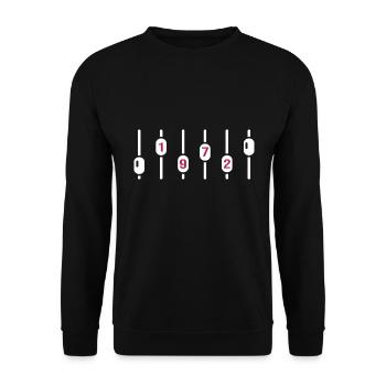 1972 geburtstag dj jubiläum sound engineer - Unisex Pullover - Schwarz - Vorne - Alina (178cm) & Michal (187cm)