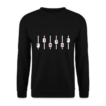 1975 Birthday DJ Anniversary Sound Engineer Disco - Unisex Sweatshirt - black - Front - Alina (178cm) & Michal (187cm)