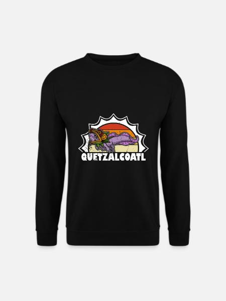 Quetzalcoatl Axolotl Mexico Aztecs Deity - Unisex Sweatshirt - black