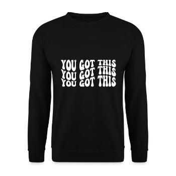 Vous avez cette citation inspirante de Self Love - Sweat-shirt Unisexe - noir - Devant - Alina (178cm) & Michal (187cm)