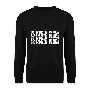 Vibrations de citrouille - Sweat-shirt Unisexe - noir - Devant - Alina (178cm) & Michal (187cm)
