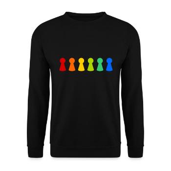 colorful game characters - Unisex Sweatshirt - black - Front - Alina (178cm) & Michal (187cm)