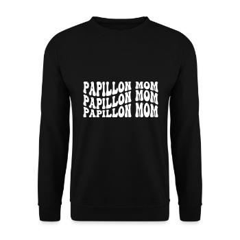 Papillon Mom - Unisex Pullover - Schwarz - Vorne - Alina (178cm) & Michal (187cm)