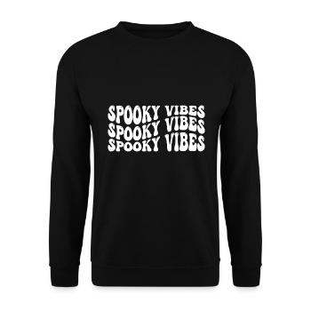 Spooky Vibes - Unisex Sweatshirt - black - Front - Alina (178cm) & Michal (187cm)