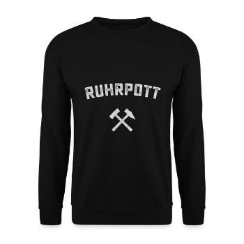 Ruhrpott Heimat Liebe Ruhrgebiet Ruhrpottkind - Unisex Pullover - Schwarz - Vorne - Alina (178cm) & Michal (187cm)