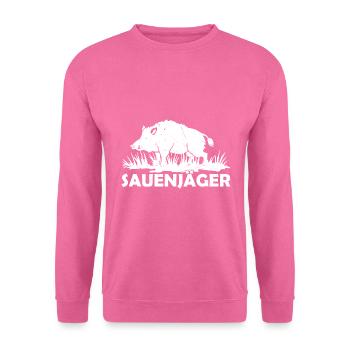 Sauenjäger Wildschwein Wildsau Keiler Jäger - Unisex Pullover - Pink - Vorne