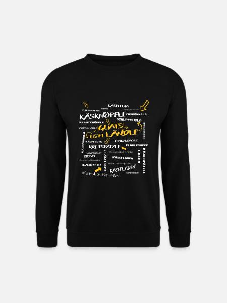 Ländle Vorarlberg Essen Dialekt Lustig Humor - Unisex Pullover - Schwarz