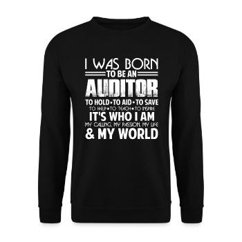 Je suis né pour être auditeur - Sweat-shirt Unisexe - noir - Devant - Alina (178cm) & Michal (187cm)