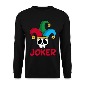 Joker and skull - Unisex Sweatshirt - black - Front - Alina (178cm) & Michal (187cm)