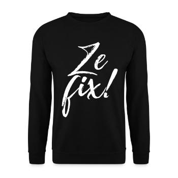ZEFIX! - Unisex Pullover - Schwarz - Vorne - Alina (178cm) & Michal (187cm)