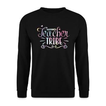 Back to School Rainbow Sports Teacher - Unisex Sweatshirt - black - Front - Alina (178cm) & Michal (187cm)