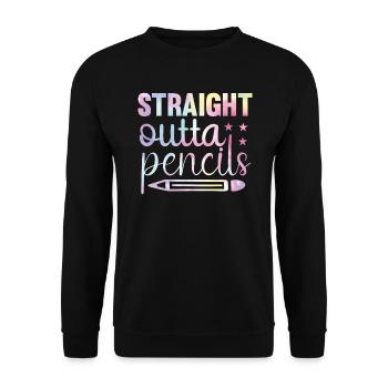 Lustiger Zurück Zu Schulkrawatten-regenbogen - Unisex Pullover - Schwarz - Vorne - Alina (178cm) & Michal (187cm)