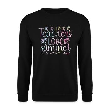 Summer-back To School Bonding Rainbow - Unisex Sweatshirt - black - Front - Alina (178cm) & Michal (187cm)