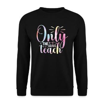 Back To School Tie Rainbow Brave Physical - Unisex Sweatshirt - black - Front - Alina (178cm) & Michal (187cm)