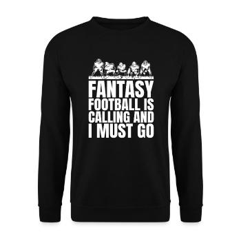 Lustiger Männer-Fantasy-Fußball - Unisex Pullover - Schwarz - Vorne - Alina (178cm) & Michal (187cm)