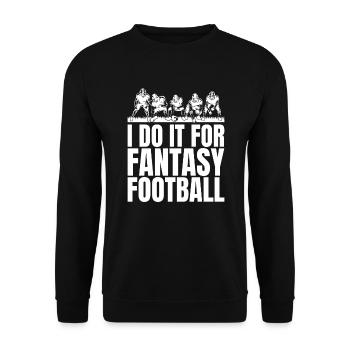 Funny gentlemen I do it for fantasy football - Unisex Sweatshirt - black - Front - Alina (178cm) & Michal (187cm)