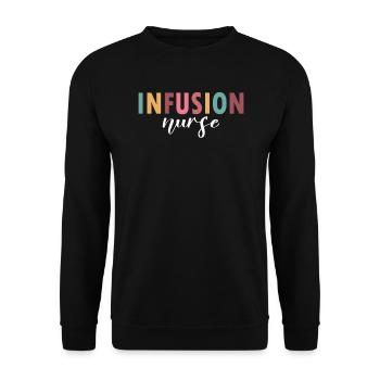 Infusion Nurse Life - Unisex Sweatshirt - black - Front - Alina (178cm) & Michal (187cm)