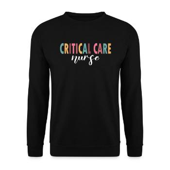 The life of an intensive care nurse - Unisex Sweatshirt - black - Front - Alina (178cm) & Michal (187cm)