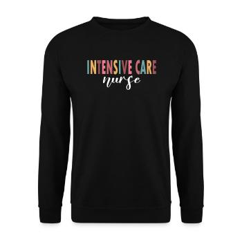 Leben als Intensivpfleger - Unisex Pullover - Schwarz - Vorne - Alina (178cm) & Michal (187cm)
