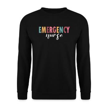 The life of an emergency nurse - Unisex Sweatshirt - black - Front - Alina (178cm) & Michal (187cm)
