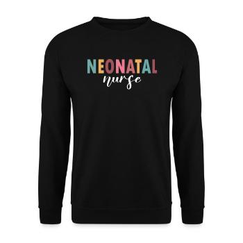 Das Leben einer Neugeborenen-Krankenschwester - Unisex Pullover - Schwarz - Vorne - Alina (178cm) & Michal (187cm)