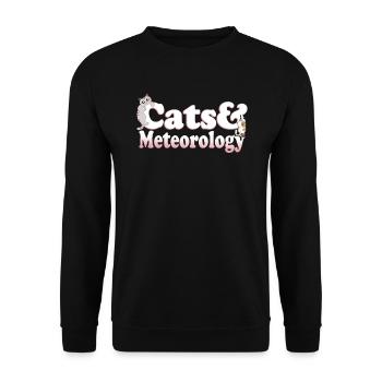 Cute Kawaii Cats And Meteorology Women's Cat and - Unisex Sweatshirt - black - Front - Alina (178cm) & Michal (187cm)