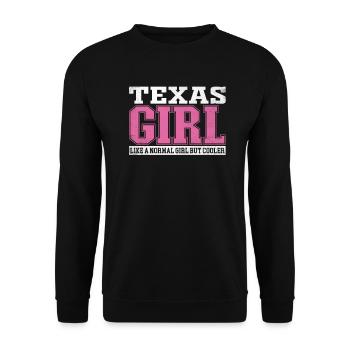 Femme Texas Fille Comme Une Fille Normale Mais Plus Cool - Sweat-shirt Unisexe - noir - Devant - Alina (178cm) & Michal (187cm)