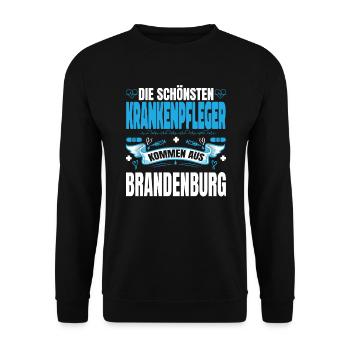 Die Schönsten Krankenpfleger Kommen Aus - Unisex Pullover - Schwarz - Vorne - Alina (178cm) & Michal (187cm)