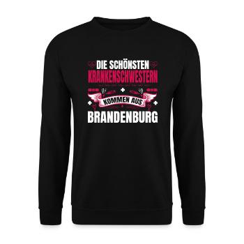 Die Schönsten Krankenschwestern Kommen Aus - Unisex Pullover - Schwarz - Vorne - Alina (178cm) & Michal (187cm)