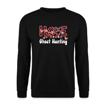 I Love Ghost Hunting Girls Ghost Hunting - Unisex Sweatshirt - black - Front - Alina (178cm) & Michal (187cm)