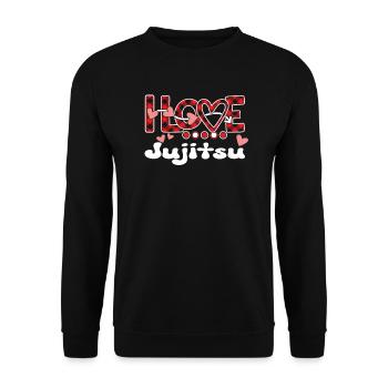 I Love Jujitsu Girls Jujitsu - Unisex Sweatshirt - black - Front - Alina (178cm) & Michal (187cm)