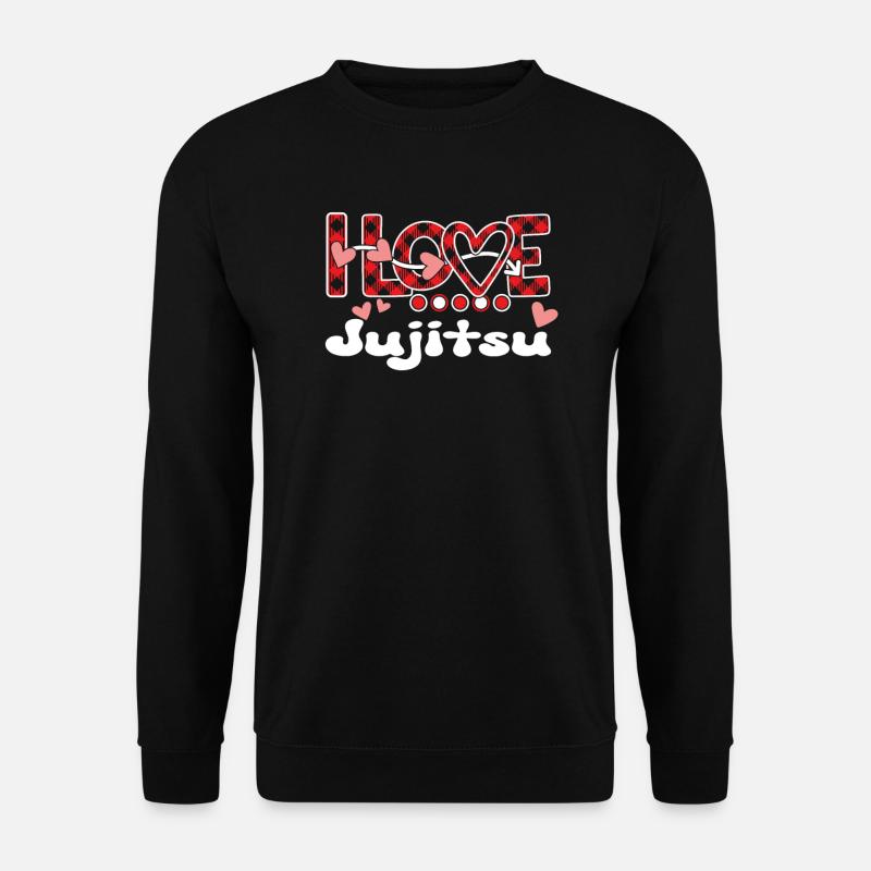 I Love Jujitsu Girls Jujitsu - Unisex Pullover - Schwarz